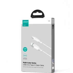 Hurtownia GSM - Kabel Joyroom Multi-Color Series SA34-AC6 USB-A / USB-C 100W 1m biały - JYR795 - {ean13} - Hurt