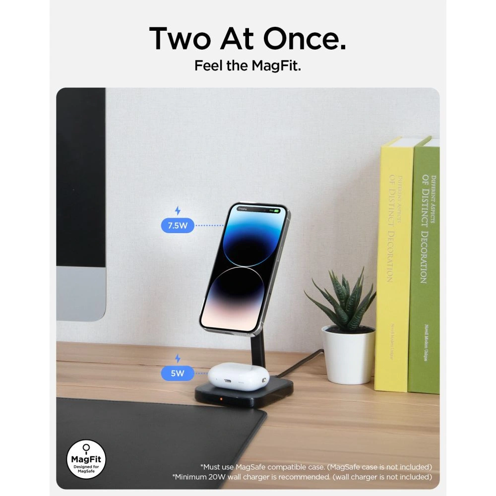 Hurtownia GSM - Indukční nabíječka Spigen PF2100 ArcField MagFit Dual Wireless Charger Black + kabel USB-C 2m - SPN3180 - {ean13} - Hurt
