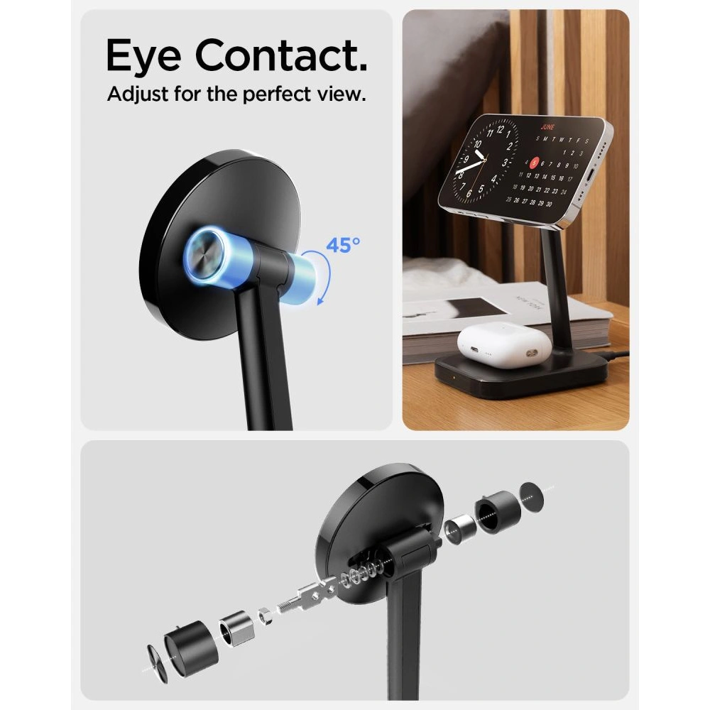 Hurtownia GSM - Indukční nabíječka Spigen PF2100 ArcField MagFit Dual Wireless Charger Black + kabel USB-C 2m - SPN3180 - {ean13} - Hurt