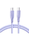 Cablul Joyroom Multi-Color Series SA34-CC3 USB-C / USB-C 60W 1m violet