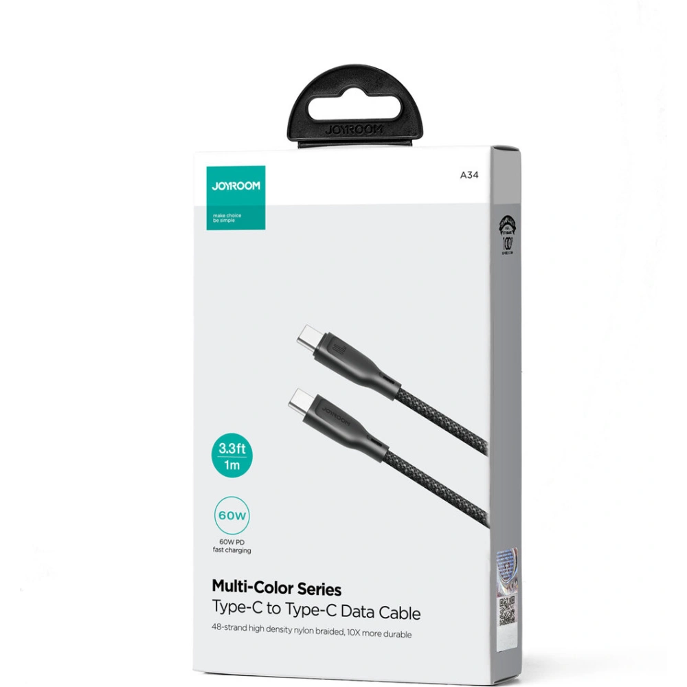 Hurtownia GSM - Cablul Joyroom Multi-Color Series SA34-CC3 USB-C / USB-C 60W 1m negru - JYR801 - {ean13} - Hurt