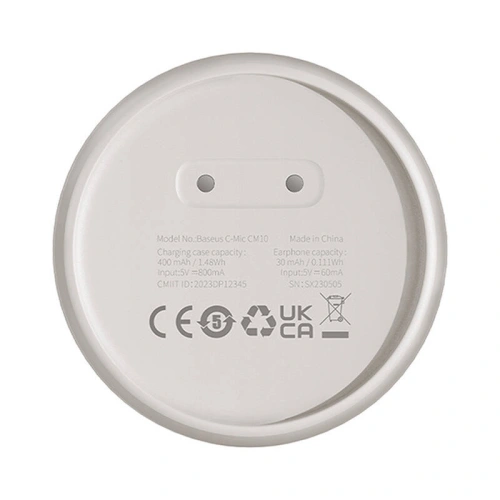 Słuchawka bezprzewodowa Baseus CM10 BT 5.3 (biała)