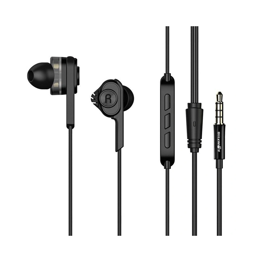 Hurtownia GSM - Słuchawki douszne BlitzWolf BW-ES2 czarne - BLZ004BLK - {ean13} - Hurt
