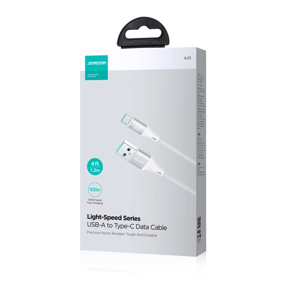 Hurtownia GSM - Kabel Joyroom Light-Speed Series SA25-AC6 USB-A / USB-C 100W 2m bílý - JYR809 - {ean13} - Hurt