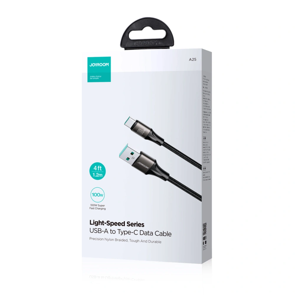 Hurtownia GSM - Kabel Joyroom Light-Speed Series SA25-AC6 USB-A / USB-C 100W 1.2m czarny - JYR811 - {ean13} - Hurt
