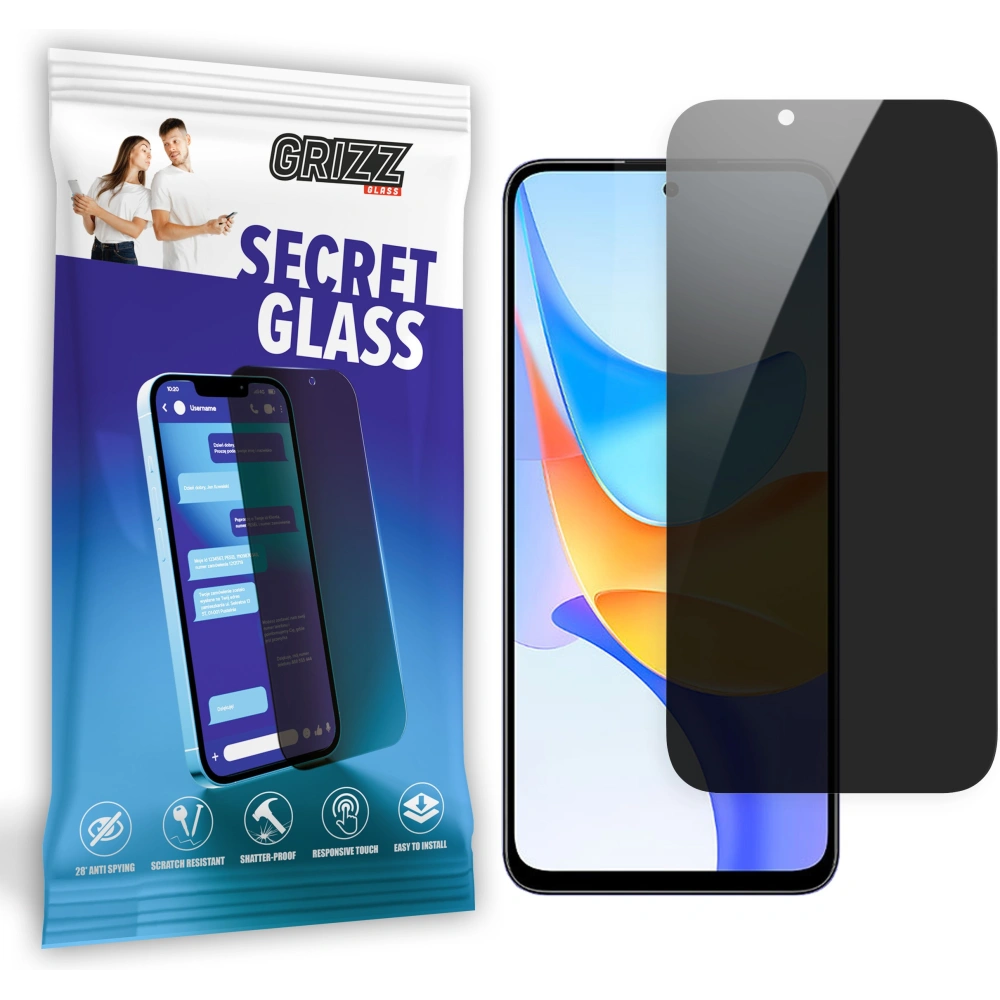Matowe szkło prywatyzujące GrizzGlass SecretGlass do Honor Play 50 Plus