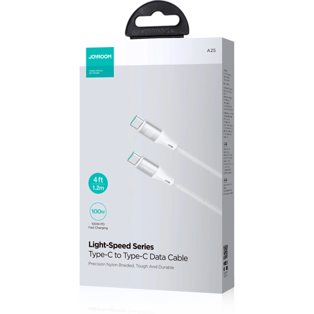 Hurtownia GSM - Cablul Joyroom Light-Speed Series SA25-CC5 USB-C / USB-C 100W 1.2m alb - JYR812 - {ean13} - Hurt