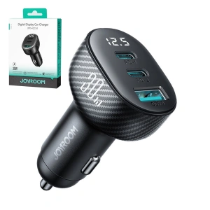 Hurtownia GSM - Autós töltő kijelzővel Joyroom JR-CCD04 2xUSB-C 1xUSB-A 30W fekete - JYR813 - {ean13} - Hurt