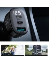 Hurtownia GSM - Încărcător auto cu display Joyroom JR-CCD04 2xUSB-C 1xUSB-A 30W negru - JYR813 - {ean13} - Hurt
