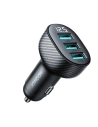 Încărcător auto cu display Joyroom JR-CCD03 3xUSB-A 3.4A negru