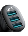 Hurtownia GSM - Autós töltő kijelzővel Joyroom JR-CCD03 3xUSB-A 3.4A fekete - JYR814 - {ean13} - Hurt