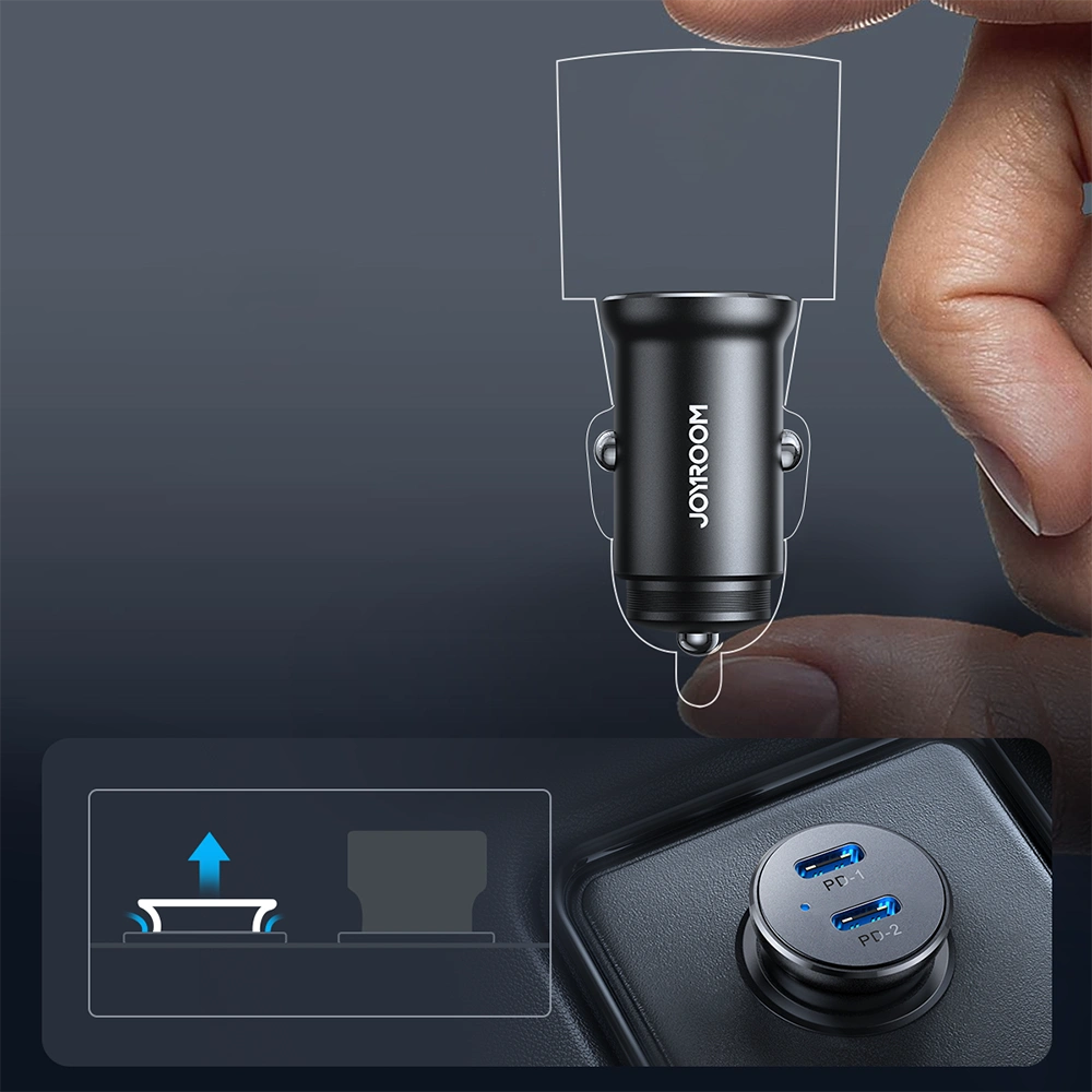 Hurtownia GSM - Autoladegerät Joyroom JR-CCN06 30W 2xUSB-C schwarz - JYR815 - {ean13} - Hurt