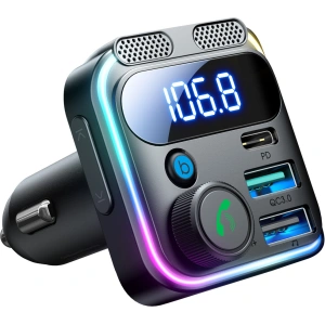 Hurtownia GSM - Transmiter FM Joyroom JR-CCB01 2xUSB-A USB-C 48W s dvojitým mikrofonem černý - JYR816 - {ean13} - Hurt