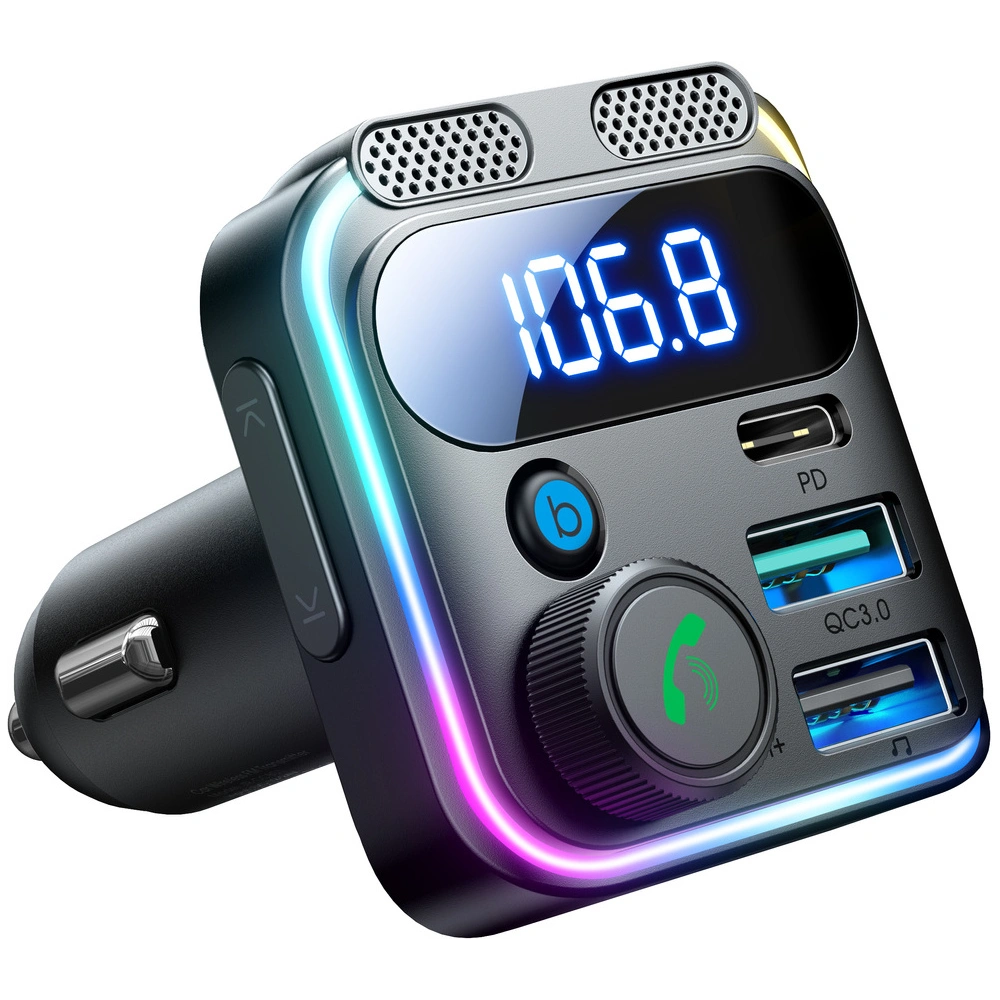 Hurtownia GSM - FM-Transmitter Joyroom JR-CCB01 2xUSB-A USB-C 48W mit dualem Mikrofon schwarz - JYR816 - {ean13} - Hurt