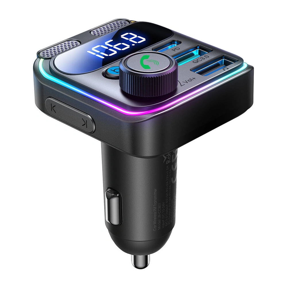 Hurtownia GSM - FM-Transmitter Joyroom JR-CCB01 2xUSB-A USB-C 48W mit dualem Mikrofon schwarz - JYR816 - {ean13} - Hurt
