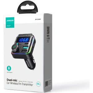 Hurtownia GSM - Transmiter FM Joyroom JR-CCB01 2xUSB-A USB-C 48W s dvojitým mikrofonem černý - JYR816 - {ean13} - Hurt