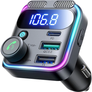 Hurtownia GSM - Transmiter FM Joyroom JR-CCB01 2xUSB-A USB-C 48W s dvojitým mikrofonem černý - JYR816 - {ean13} - Hurt