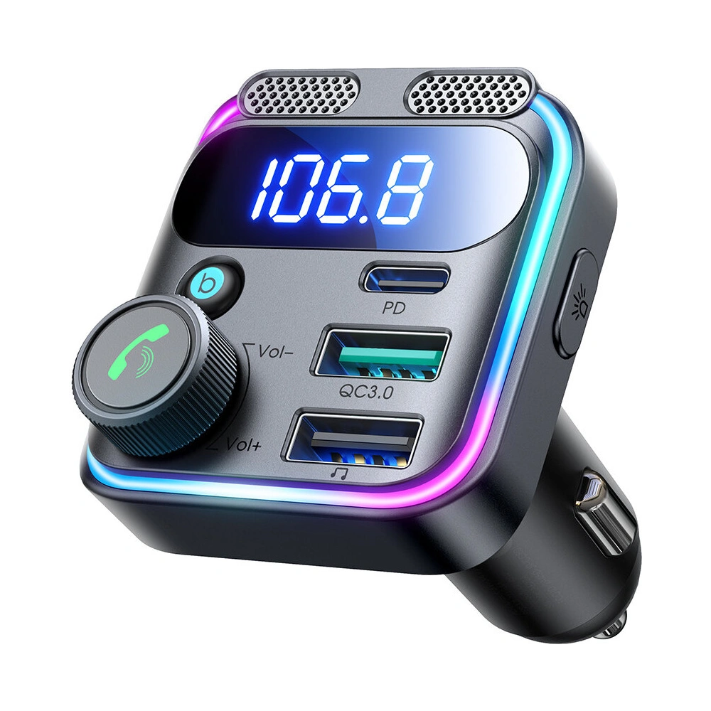 Hurtownia GSM - FM-Transmitter Joyroom JR-CCB01 2xUSB-A USB-C 48W mit dualem Mikrofon schwarz - JYR816 - {ean13} - Hurt