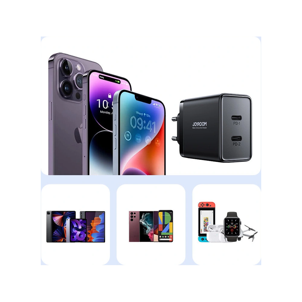 Hurtownia GSM - Încărcătorul de rețea Joyroom JR-TCF09 2xUSB-C 40W negru - JYR817 - {ean13} - Hurt