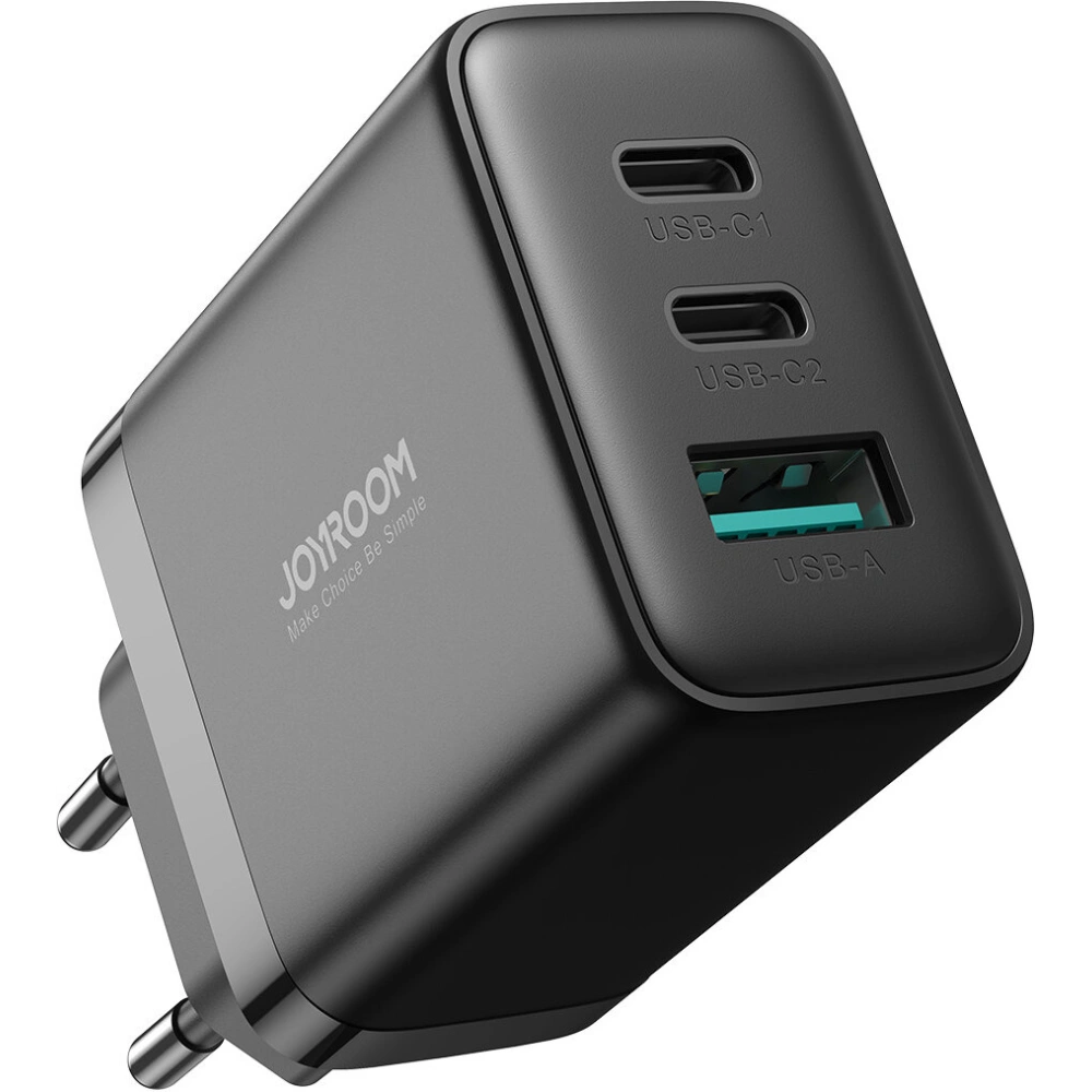 Hurtownia GSM - Hálózati töltő Joyroom JR-TCF10 2xUSB-C 1xUSB-A 32W fekete - JYR818 - {ean13} - Hurt