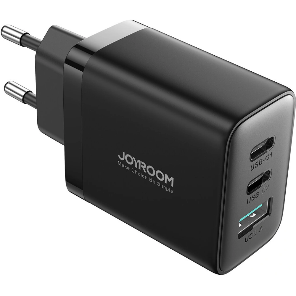 Hurtownia GSM - Hálózati töltő Joyroom JR-TCF10 2xUSB-C 1xUSB-A 32W fekete - JYR818 - {ean13} - Hurt