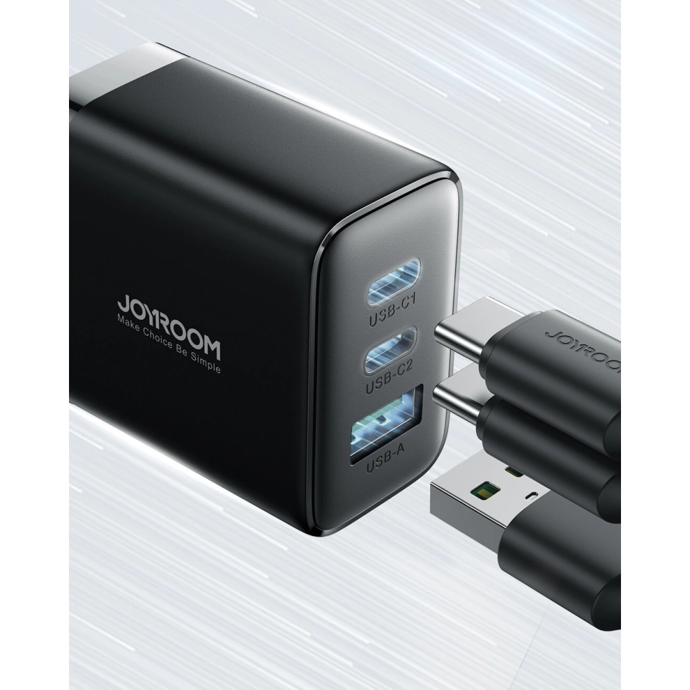 Hurtownia GSM - Hálózati töltő Joyroom JR-TCF10 2xUSB-C 1xUSB-A 32W fekete - JYR818 - {ean13} - Hurt