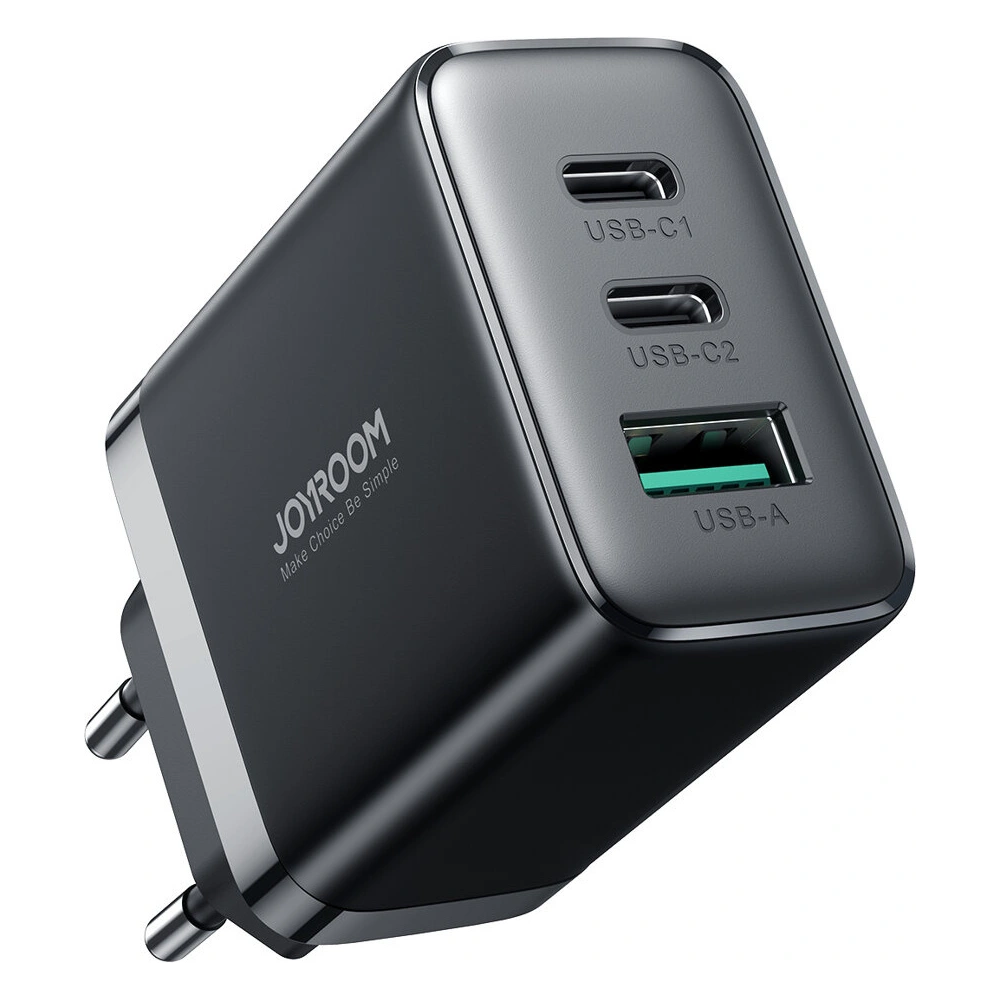Hurtownia GSM - Hálózati töltő Joyroom JR-TCF10 2xUSB-C 1xUSB-A 32W fekete - JYR818 - {ean13} - Hurt