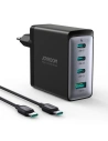 Ładowarka sieciowa Joyroom JR-TCG04EU 3xUSB-C 1xUSB-A + kabel USB-C / USB-C 100W 1.2m czarna