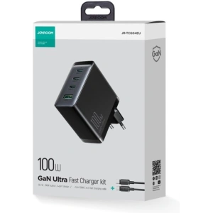 Hurtownia GSM - Síťová nabíječka Joyroom JR-TCG04EU 3xUSB-C 1xUSB-A + kabel USB-C / USB-C 100W 1.2m černá - JYR822 - {ean13} - Hurt