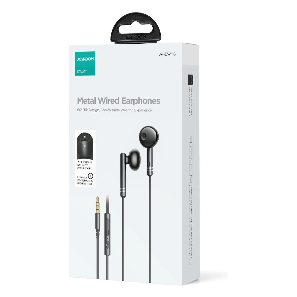Hurtownia GSM - Kopfhörer Joyroom Wired Series JR-EW06 Klinke 3.5mm dunkelgrau - JYR823 - {ean13} - Hurt