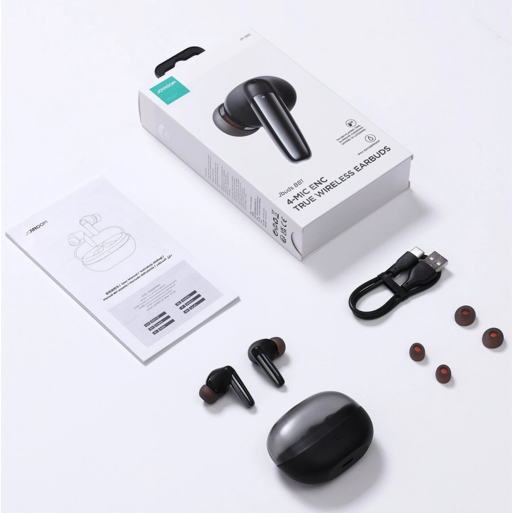 Hurtownia GSM - Vezeték nélküli fejhallgató Joyroom Jbuds Series JR-BB1 BT 5.3 TWS IPX4 fekete - JYR834 - {ean13} - Hurt