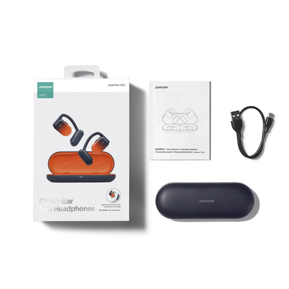 Hurtownia GSM - Căști wireless Joyroom Openfree JR-OE2 BT 5.3 TWS portocalii - JYR837 - {ean13} - Hurt