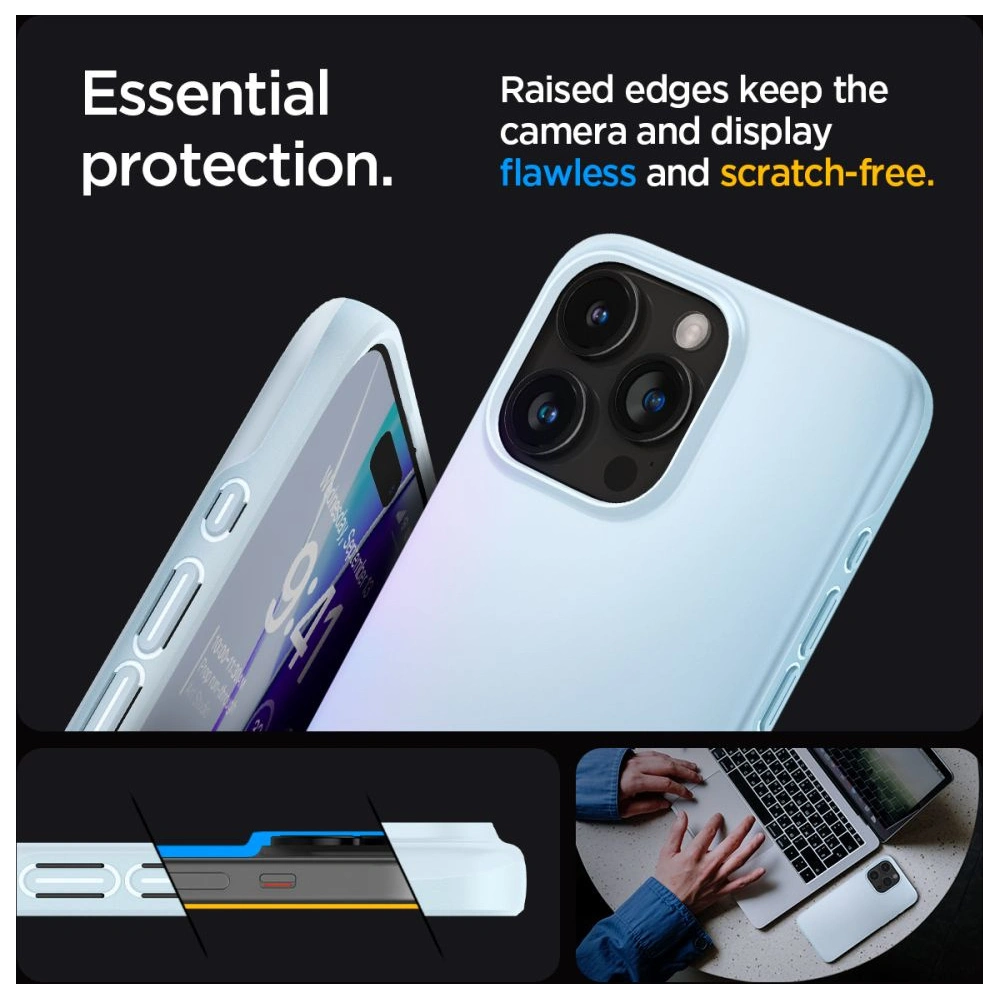 Wholesale Spigen Thin Fit Apple iPhone 15 Pro Max Mute Blue - SPN3182 - {ean13} - Hurt