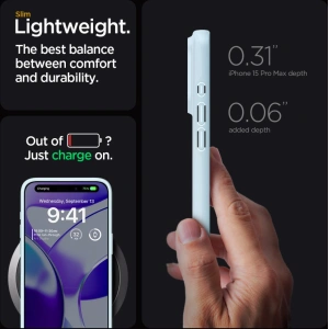Wholesale Spigen Thin Fit Apple iPhone 15 Pro Max Mute Blue - SPN3182 - {ean13} - Hurt