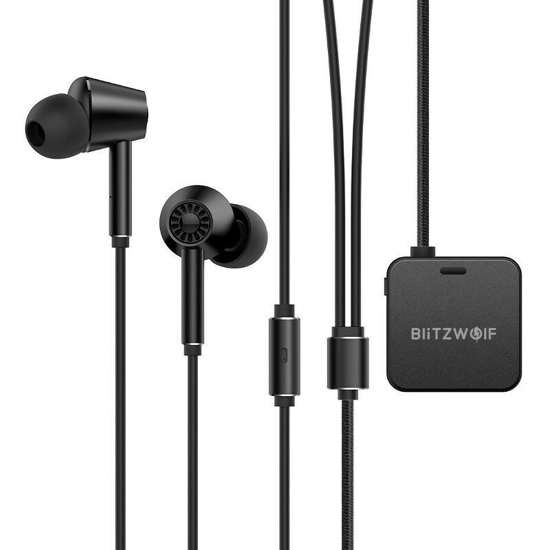 BlitzWolf Distributor - - BLZ010BLK - BlitzWolf BW-ANC1 Active Noise Cancelling Earphone Black - B2B homescreen