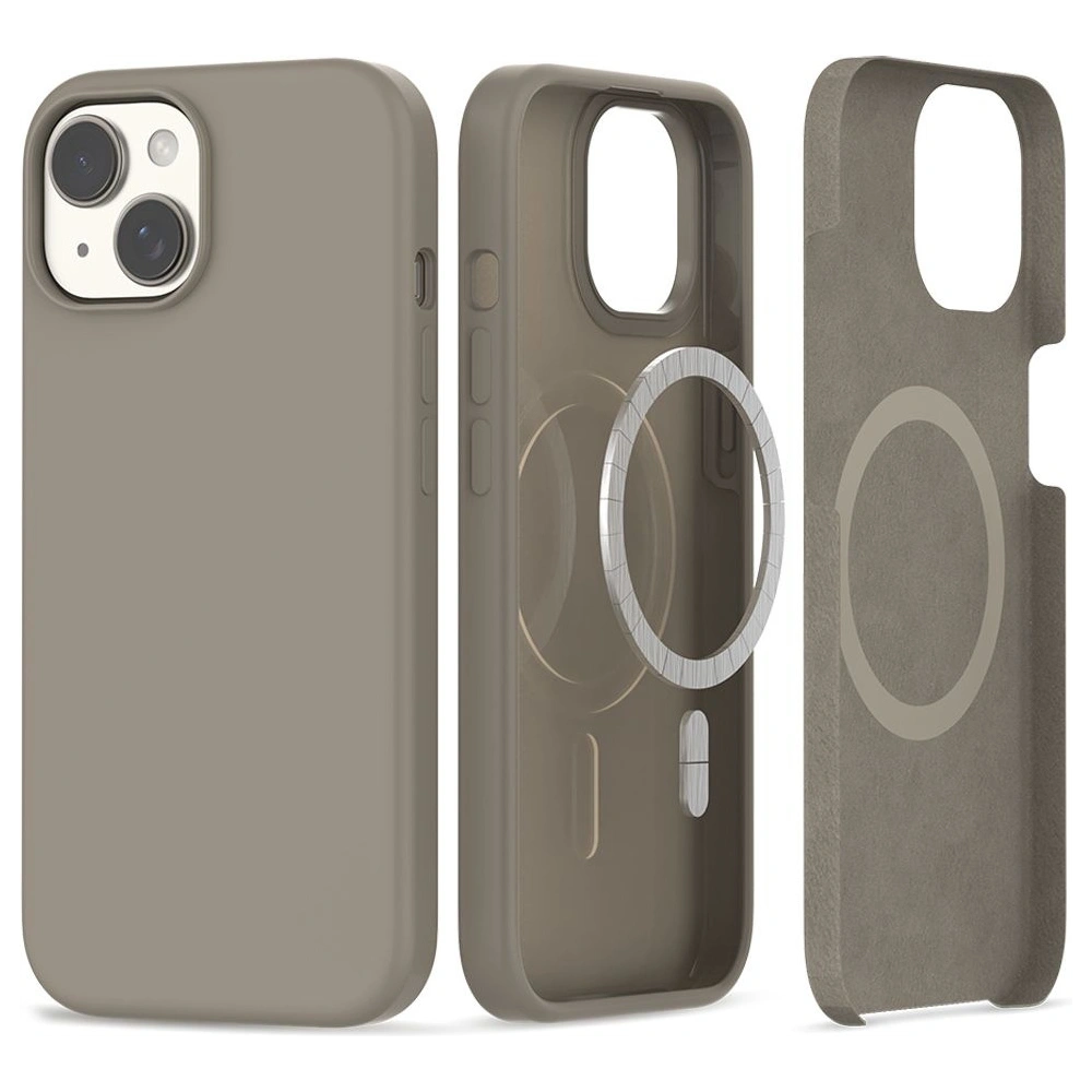 Etui Tech-Protect Silicone MagSafe Apple iPhone 15 Titanium