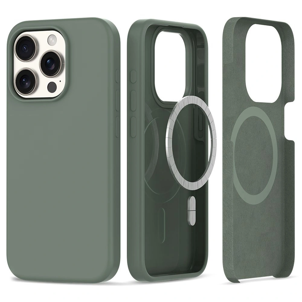 Hurtownia GSM - Etui Tech-Protect Silicone MagSafe Apple iPhone 15 Pro Olive - THP2398 - {ean13} - Hurt