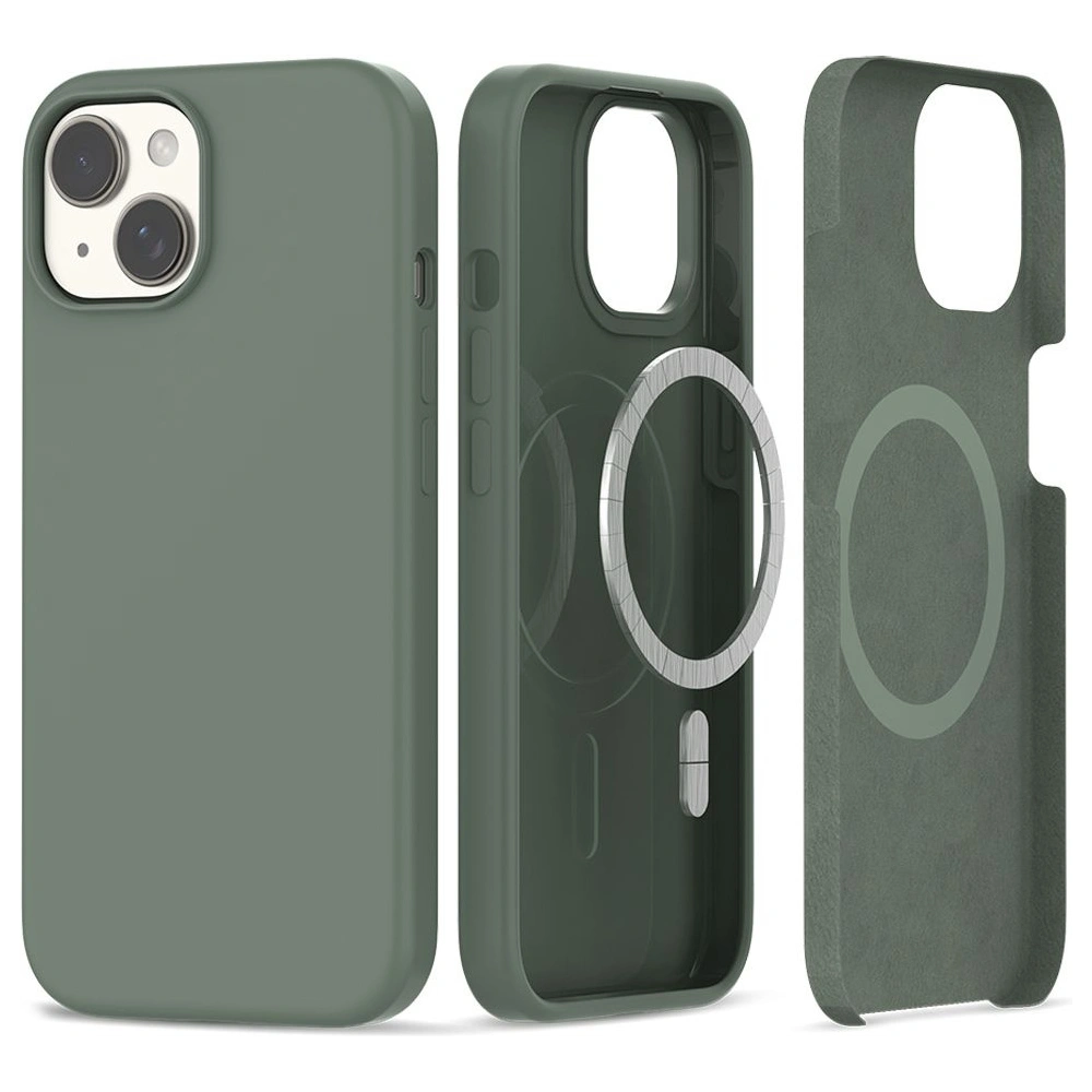 Hurtownia GSM - Etui Tech-Protect Silicone MagSafe Apple iPhone 15 Olivový - THP2399 - {ean13} - Hurt