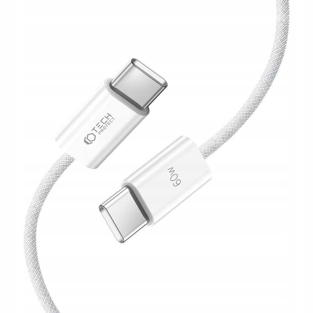 Hurtownia GSM - Kabel Tech-Protect Ultraboost Classic USB-C / USB-C PD 60W 3A 100cm Bílý - THP2404 - {ean13} - Hurt