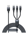 3w1 Joyroom Multi-Use Series S-1T3018A18 USB-A / Lightning, USB-C, micro USB 1.2m - black