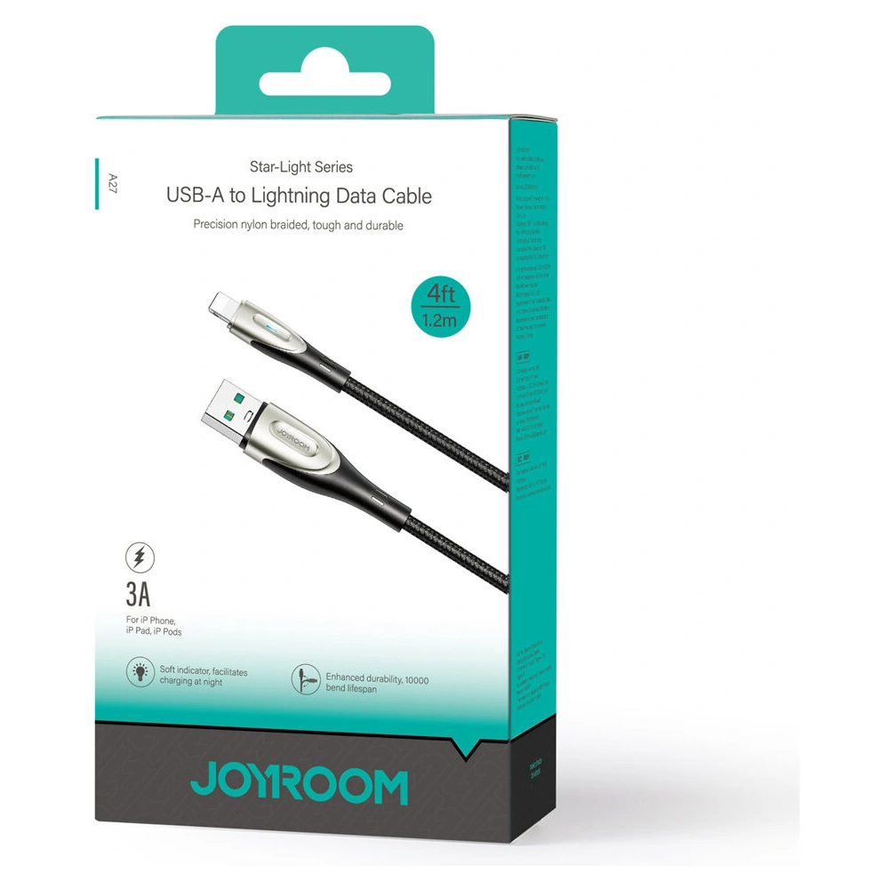 Hurtownia GSM - Kabel Joyroom Pioneer Series SA31-AL3 USB-A / Lightning 3A 1.2m schwarz - JYR848 - {ean13} - Hurt