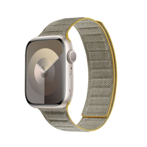 Pasek Crong Melange Apple Watch 4/5/6/7/SE/8/9/10 40/41/42mm (żółty melanż)