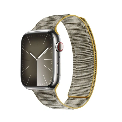 Pasek Crong Melange Apple Watch 4/5/6/7/SE/8/9/10 40/41/42mm (żółty melanż)