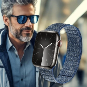 Hurtownia GSM - Pasek Crong Melange Apple Watch 4/5/6/7/SE/8/9/Ultra 44/45/49mm (niebieski melanż) - CRG662 - {ean13} - Hurt