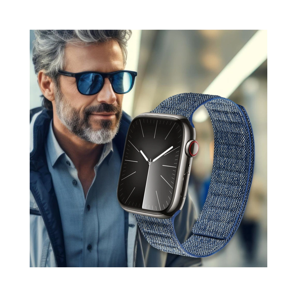 Hurtownia GSM - Pasek Crong Melange Apple Watch 4/5/6/7/SE/8/9/Ultra 44/45/49mm (kék melange) - CRG662 - {ean13} - Hurt