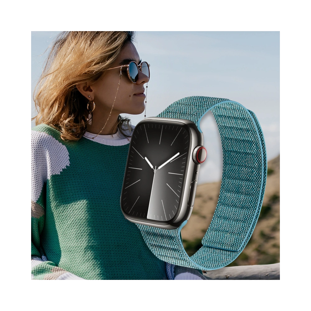 Hurtownia GSM - Pasek Crong Melange Apple Watch 4/5/6/7/SE/8/9/Ultra 44/45/49mm (tyrkysová melange) - CRG663 - {ean13} - Hurt