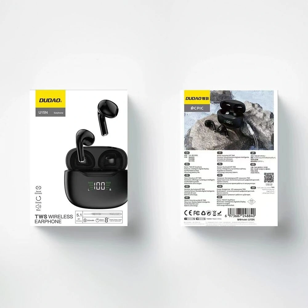 Hurtownia GSM - Kabellose Kopfhörer Dudao U15N TWS BT 5.1 schwarz - DDA296 - {ean13} - Hurt