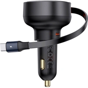 Hurtownia GSM - Auto nabíječka Baseus Enjoyment Pro s USB-C kabelem 60W (černá) - BSU4737 - {ean13} - Hurt