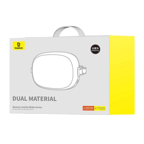 Poduszka na zagłówek samochodowy Baseus Comfort Ride obustronna szara