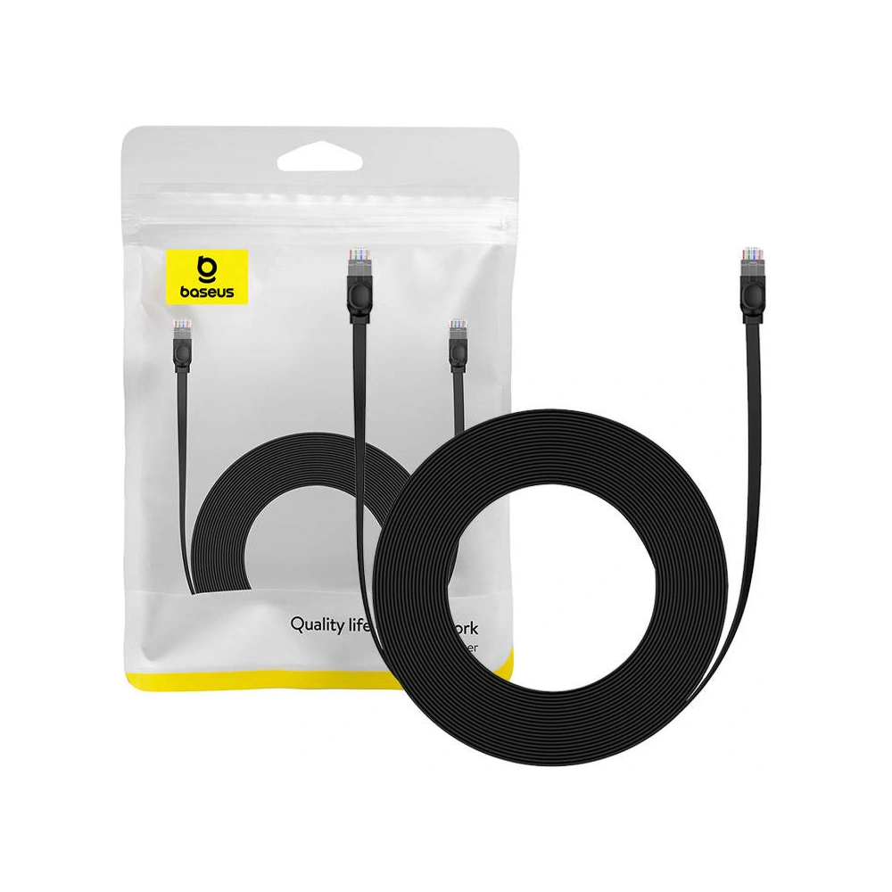 Hurtownia GSM - Cablul de rețea Baseus Ethernet RJ45, Cat.6, 12 metri (negru) - BSU4747 - {ean13} - Hurt